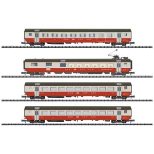 MiniTrix 18720 N set van 4 personenrijtuigen Swiss Express van de SBB Set 1