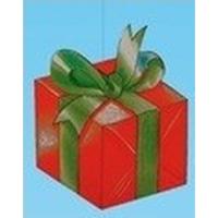 Kerst cadeau hangdecoratie - 27 x 22 cm - papier - brandvertragend - kerstversiering - thumbnail