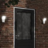 VidaXL Buitenwandlamp led met sensors gegoten aluminium wit