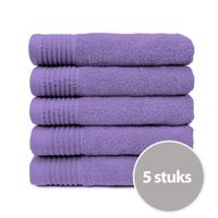 The One Handdoek 450 gram 50x100 cm Paars (5 stuks) - thumbnail