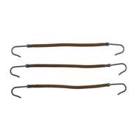 Voorkappers Elastiek met haakjes bruin 10st.