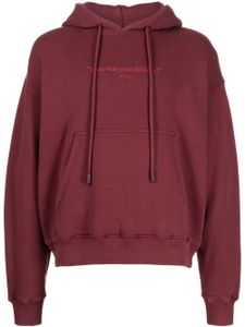 Off-White hoodie en coton à slogan imprimé - Rouge