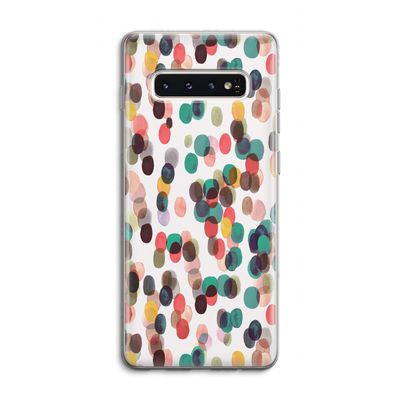 Tropical Dots: Samsung Galaxy S10 4G Transparant Hoesje