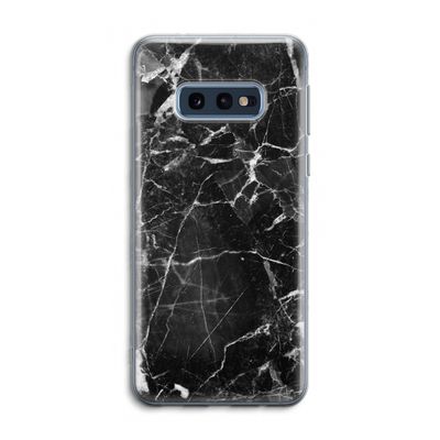 Zwart Marmer 2: Samsung Galaxy S10e Transparant Hoesje