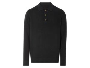 LIVERGY Heren polo (Zwart, S)