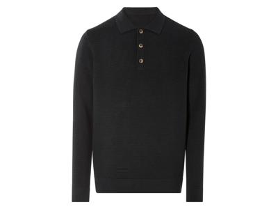 LIVERGY Heren polo (Zwart, XL)
