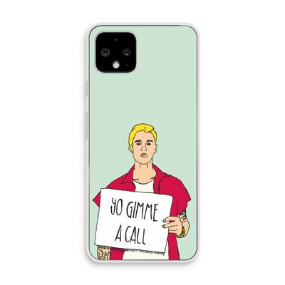 Gimme a call: Pixel 4 Transparant Hoesje