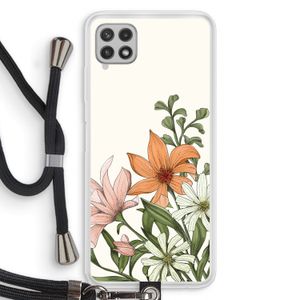 Floral bouquet: Samsung Galaxy A22 4G Transparant Hoesje met koord