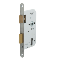 Nemef 649/66 Deurslot | DM60mm | PC72mm | krukgat 8mm | voorplaat RVS 20x235mm afgerond | messing zwengeldagschoot en nachtschoot | DR 2+4 -