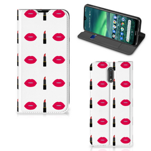 Nokia 2.3 Hoesje met Magneet Lipstick Kiss