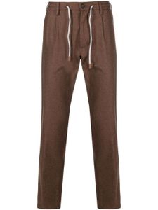 Eleventy pantalon droit à lien de resserrage - Marron