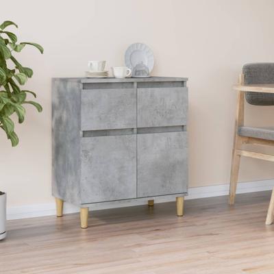 Dressoir 60x35x70 cm bewerkt hout betongrijs