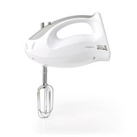 Nedis KAHM100CWT Handmixer 200 W 5-snelheden Turbo-functie 2 Deeghaken / 2 Kloppers Grijs / Wit