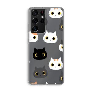 Katten: Samsung Galaxy S21 Ultra Transparant Hoesje