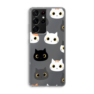 Katten: Samsung Galaxy S21 Ultra Transparant Hoesje