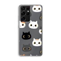 Katten: Samsung Galaxy S21 Ultra Transparant Hoesje