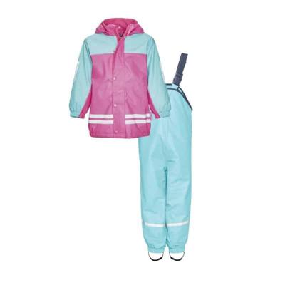 Playshoes regenpak 2-delig Aquablauw Fuchsia-86