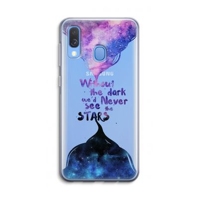 Stars quote: Samsung Galaxy A40 Transparant Hoesje