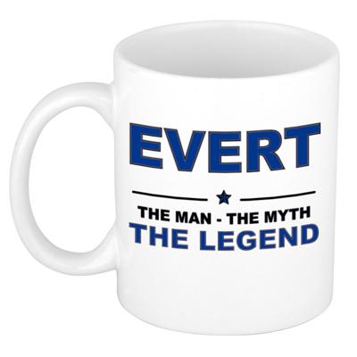 Evert cadeau mok - man myth legend - naam koffiemok - 300 ml - collega - vaderdag Evert cadeau mok - man myth legend - naam koffiemok - 300 ml - collega - vaderdag