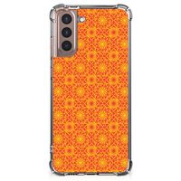 Samsung Galaxy S21 Plus Doorzichtige Silicone Hoesje Batik Oranje