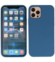 Lunso - Softcase hoes -  iPhone 12 / iPhone 12 Pro - Blauw