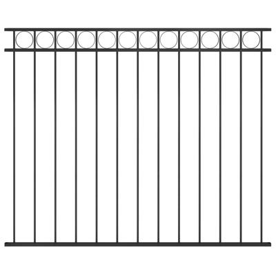 Schuttingpaneel 1,7x1,5 m staal zwart