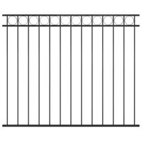 Schuttingpaneel 1,7x1,5 m staal zwart Schuttingpaneel 1,7x1,5 m staal zwart
