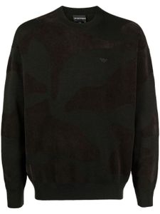 Emporio Armani pull à motif camouflage - Vert