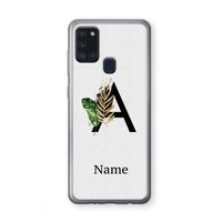 Charcoal Flora: Samsung Galaxy A21s Transparant Hoesje
