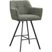 Leen Bakker - Barkruk Clint - Stof - Groen - 60x58.5x97 Cm