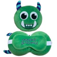 Monster knuffel kussen met slaapmasker voor kinderen - Slaapmaskers - thumbnail