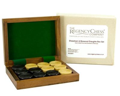 Sheesham- en boxwooddoos voor damstenen