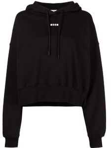 MSGM hoodie à lien de resserrage - Noir