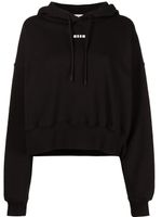 MSGM hoodie à lien de resserrage - Noir - thumbnail