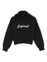 DSQUARED2 KIDS hoodie en coton à logo imprimé - Noir