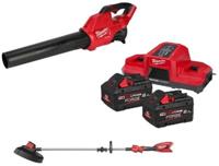 Milwaukee m18 fpp2opl12-802 accu comboset | m18 fblg3 accu bladblazer + 1x m18 bllt-0 accu grastrimmer | incl. 2 x m18 fb8 accu's en m18dbsc lader - 4933500229