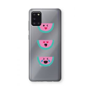 Smiley watermeloen: Samsung Galaxy A31 Transparant Hoesje