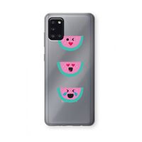 Smiley watermeloen: Samsung Galaxy A31 Transparant Hoesje