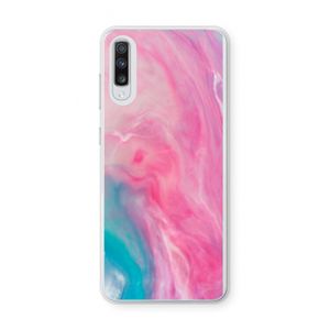Roze explosie: Samsung Galaxy A70 Transparant Hoesje