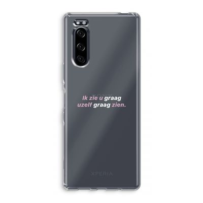 uzelf graag zien: Sony Xperia 5 Transparant Hoesje