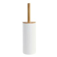 Items Toiletborstel houder - Bamboe - naturel/wit - 36 x 9 cm   -