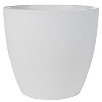 Plantenpot/bloempot in een strakke Scandinavische look wit Dia 24 cm en Hoogte 22 cm