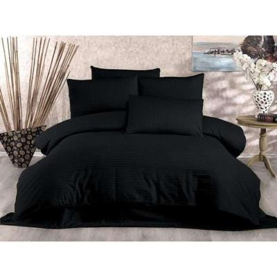 Beddengoedset - 1 dekbedovertrek 220 x 240 cm + 2 kussenslopen 60 x 60 cm - 80% katoen, 20% polyester - Zwart