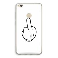 Middle finger white: Huawei Ascend P8 Lite (2017) Transparant Hoesje