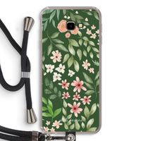 Botanical green sweet flower heaven: Samsung Galaxy J4 Plus Transparant Hoesje met koord
