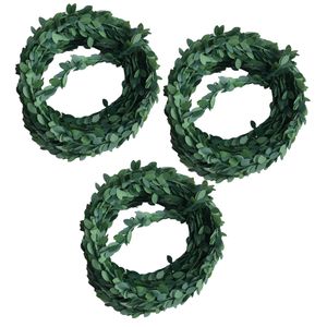 6x Mini buxus guirlande slinger 500 x 1 cm kunststof   -