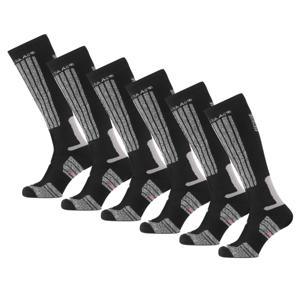Poederbaas Skisokken 6-pack Zwart-43/46