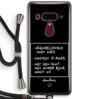 Mijn Motto's: HTC U12+ Transparant Hoesje met koord