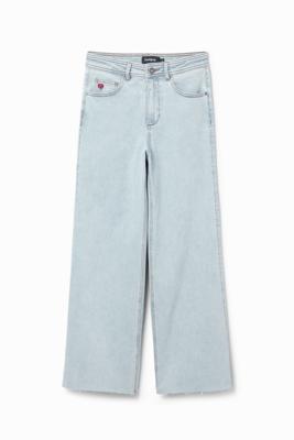 Cropped Culotte jeans - BLUE - 40