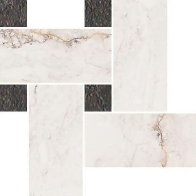 Wandtegel Douglas & Jones Marbles Mozaïek 20x20 cm Twisted Pisa Gold Glans Douglas & Jones